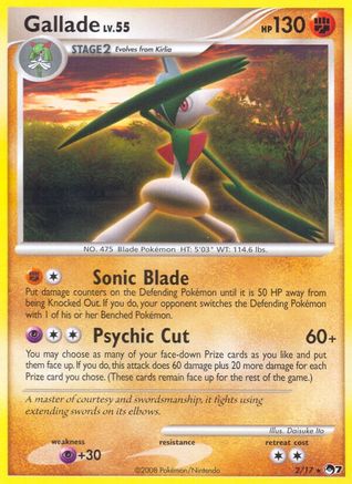 Gallade 002  POP Series 7 - Rare