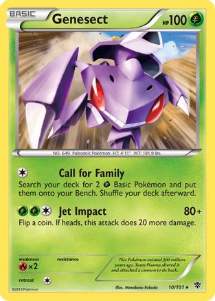 Genesect 010  - Reverse Holofoil Plasma Blast - Rare