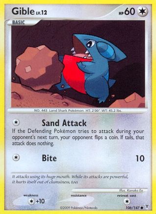 Gible 106  - Reverse Holofoil Supreme Victors - Common
