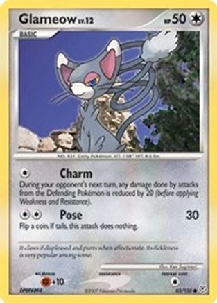 Glameow 083  - Reverse Holofoil Diamond and Pearl - Common