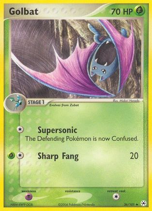 Golbat 036  - Reverse Holofoil Hidden Legends - Uncommon