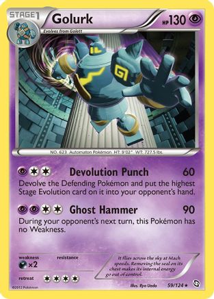 Golurk 059  - Reverse Holofoil Dragons Exalted - Holo Rare