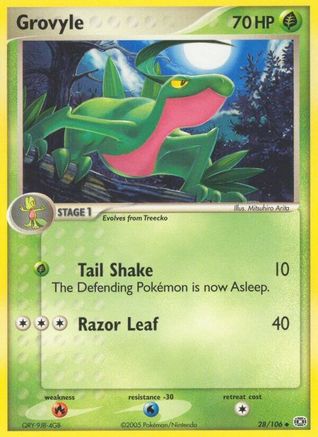 Grovyle 028  Emerald - Uncommon