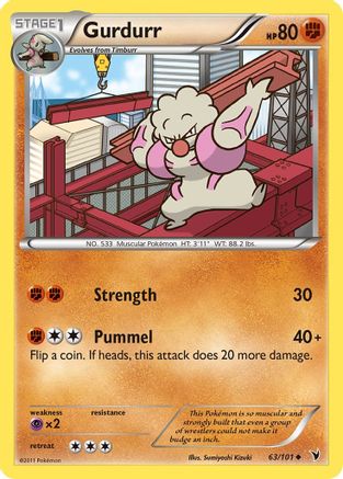Gurdurr 063  - Reverse Holofoil Noble Victories - Uncommon