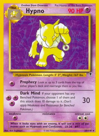 Hypno 025  - Reverse Holofoil Legendary Collection - Rare