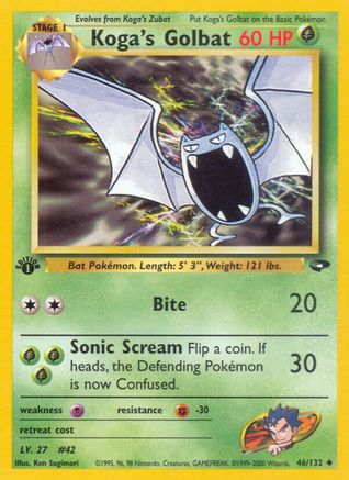 Koga's Golbat 046/132  - 1st Edition Gym Challenge - Uncommon