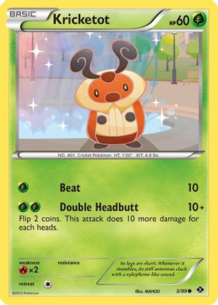 Kricketot 003  - Reverse Holofoil Next Destinies - Common