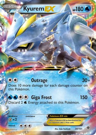 Kyurem EX 030  - Holofoil Plasma Blast - Ultra Rare