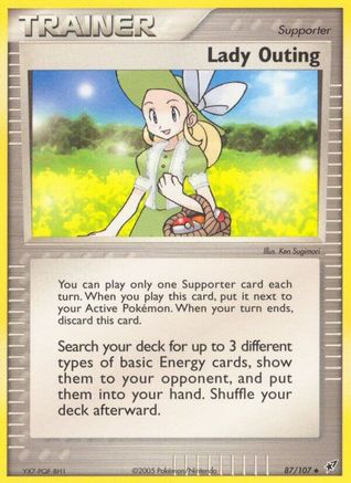 Lady Outing 087  - Reverse Holofoil Deoxys - Uncommon