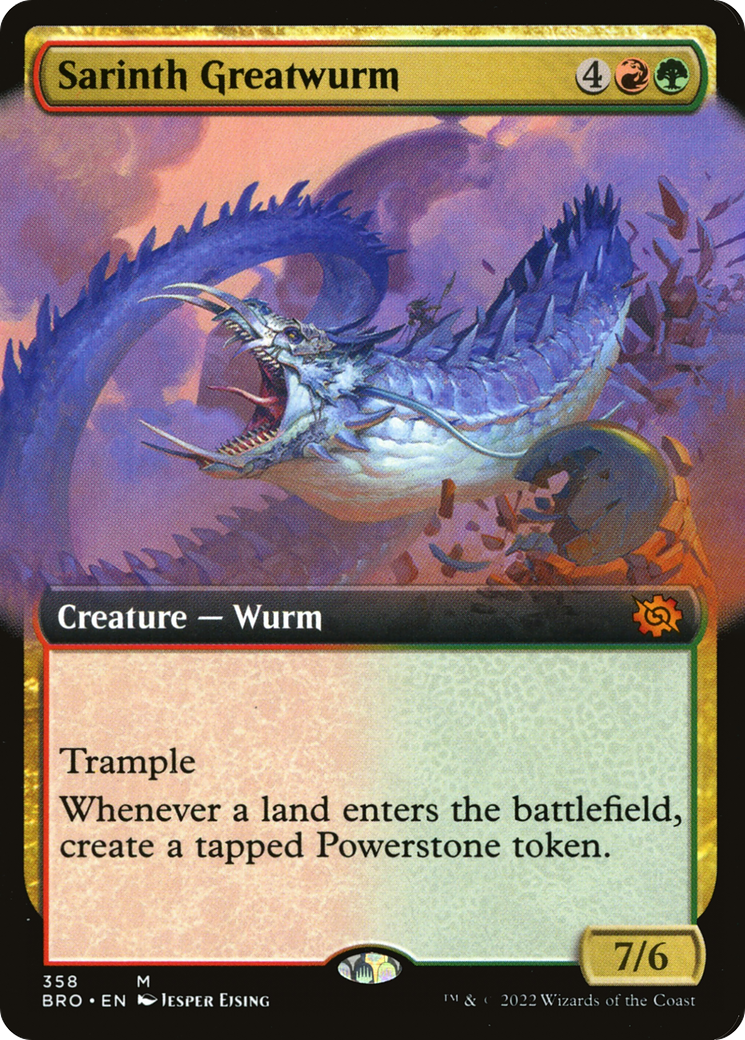 Sarinth Greatwurm (Extended Art) [BRO - 358]