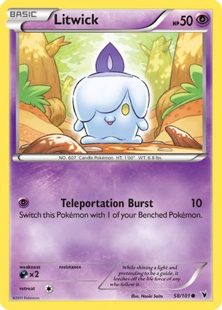 Litwick (58) 058  - Reverse Holofoil Noble Victories - Common