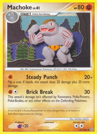 Machoke 041  - Reverse Holofoil Stormfront - Uncommon