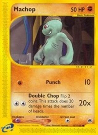 Machop 117/165  - Reverse Holofoil Expedition - Common
