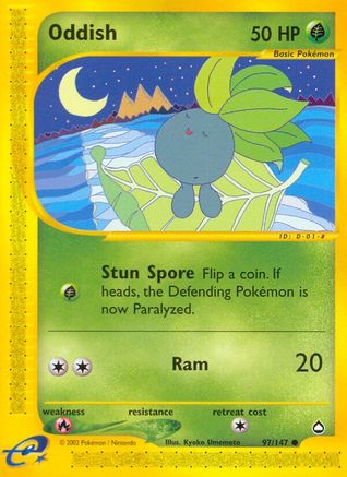 Oddish  - Reverse Holofoil Aquapolis - Common
