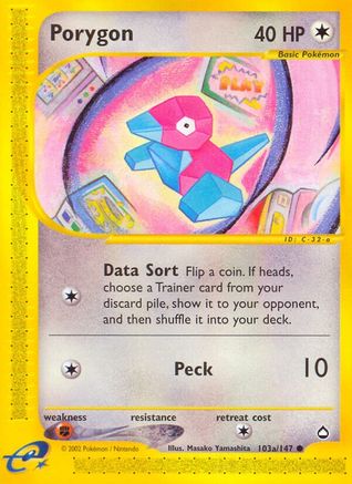 Porygon (103a) 103a  Aquapolis - Common