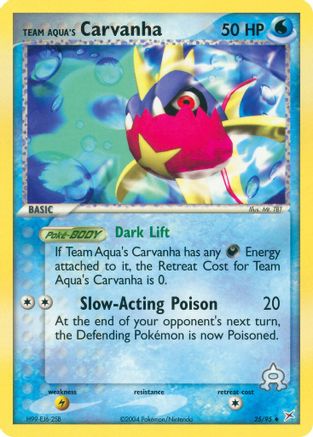 Team Aqua's Carvanha - 25/95 [MA - 25/95]