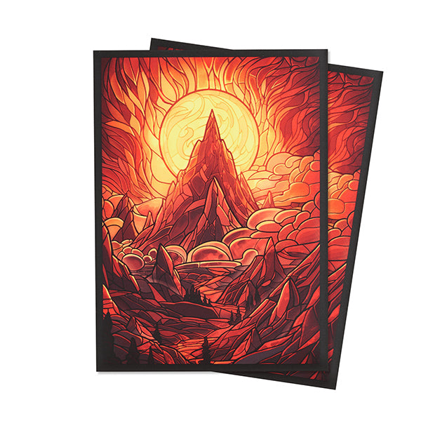 Standard Stained Glass Deck Sleeves 100ct - Burning Mountain
