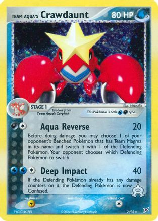 Team Aqua's Crawdaunt - 2/95 [MA - 2/95]