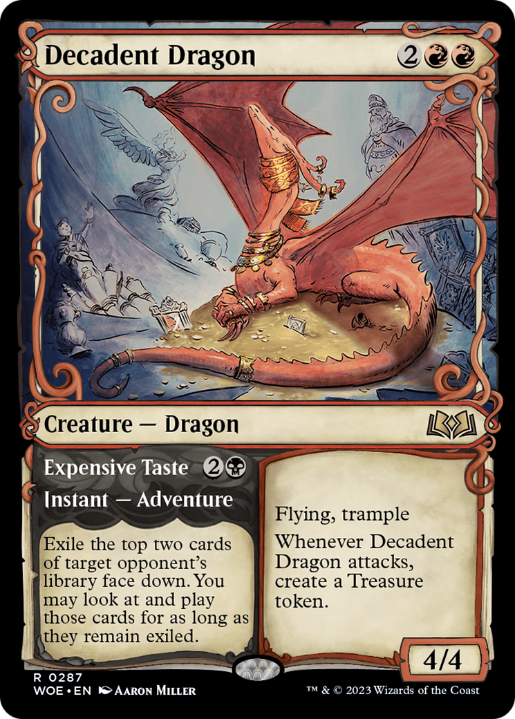 Decadent Dragon (Showcase) (WOE-287) - Wilds of Eldraine: (Showcase)