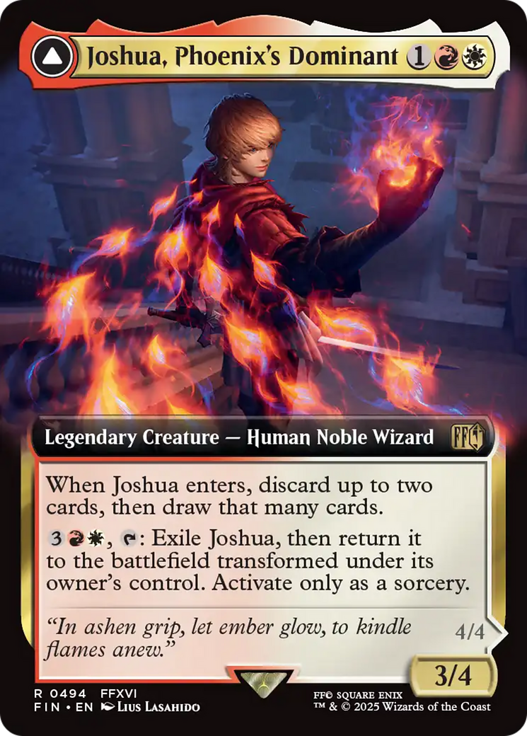 Joshua, Phoenix's Dominant (Extended Art) (FIN-494) - FINAL FANTASY: (enchantment, Extended Art) Foil