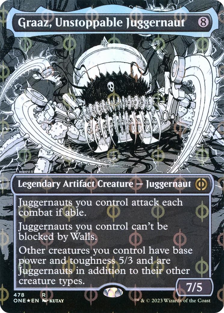 Graaz, Unstoppable Juggernaut (Borderless) (Step-and-Compleat Foil) [ONE - 478]