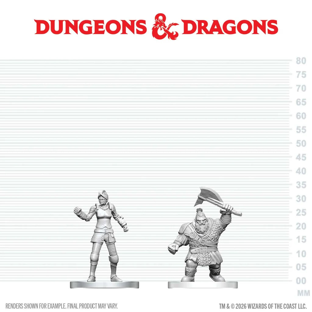 D&D Nolzur's Marvelous Miniatures: Cultist of Bane & Dwarf Zhentilar Soldier