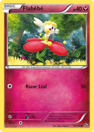 Flabebe (63) 063  - Reverse Holofoil XY  Flashfire - Common