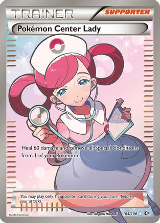 Pokemon Center Lady (105 Full Art) [FLF - 105/106]