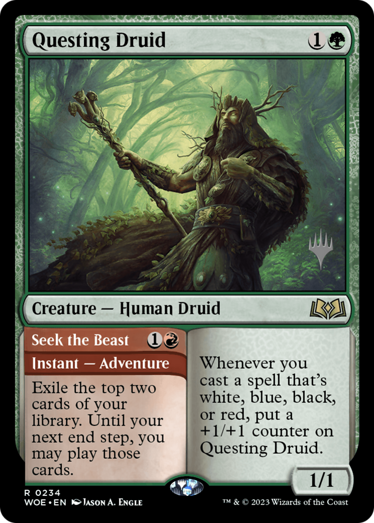 Questing Druid (PPWOE-234) - Wilds of Eldraine Promos