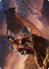 Dragonkin Berserker Art Card (ASKHM-032) - Art Series: Kaldheim (Borderless)