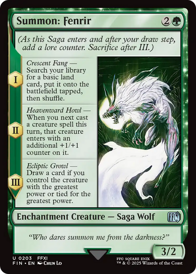 Summon: Fenrir (FIN-203) - FINAL FANTASY: (enchantment)