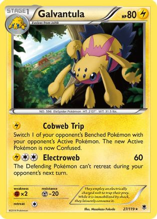 Galvantula 027  - Reverse Holofoil XY  Phantom Forces - Rare
