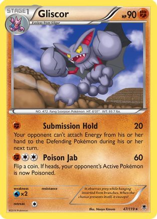 Gliscor 047  - Reverse Holofoil XY  Phantom Forces - Rare