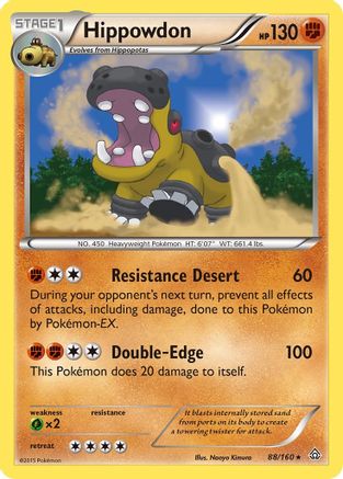 Hippowdon 088  - Reverse Holofoil XY  Primal Clash - Holo Rare