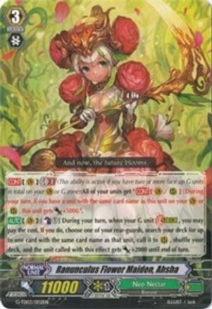 Ranunculus Flower Maiden, Ahsha (Foil) (G-TD03/002EN) - G-TD03: Flower Maiden of Purity