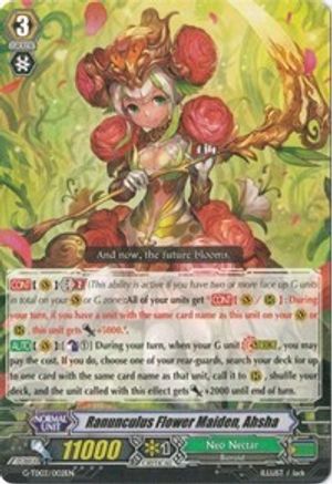 Ranunculus Flower Maiden, Ahsha (G-TD03/002EN) - G-TD03: Flower Maiden of Purity