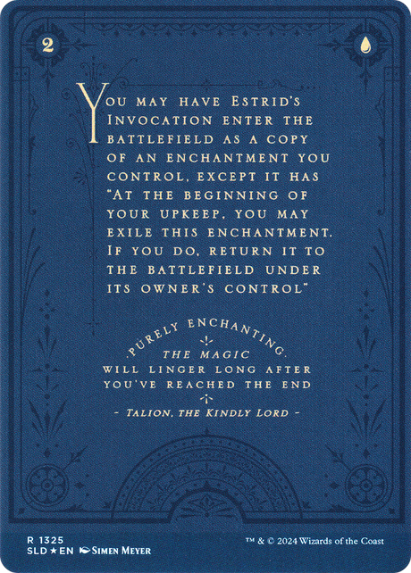 Estrid's Invocation // Estrid's Invocation (SLD-1325) - Secret Lair Drop (Borderless) Foil