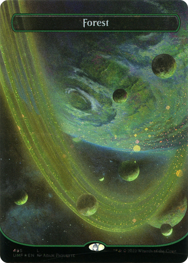 Forest (495) (Borderless) (Galaxy Foil) [UNF - 495]