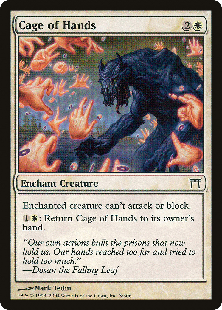 Cage of Hands (CHK-003) - Champions of Kamigawa Foil