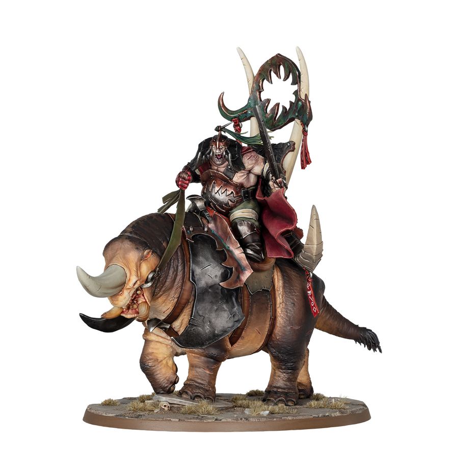 Warhammer: Age of Sigmar - Ogor Mawtribes - Morga the Mighty – Overtyrant / Tyrant on Glutthorn