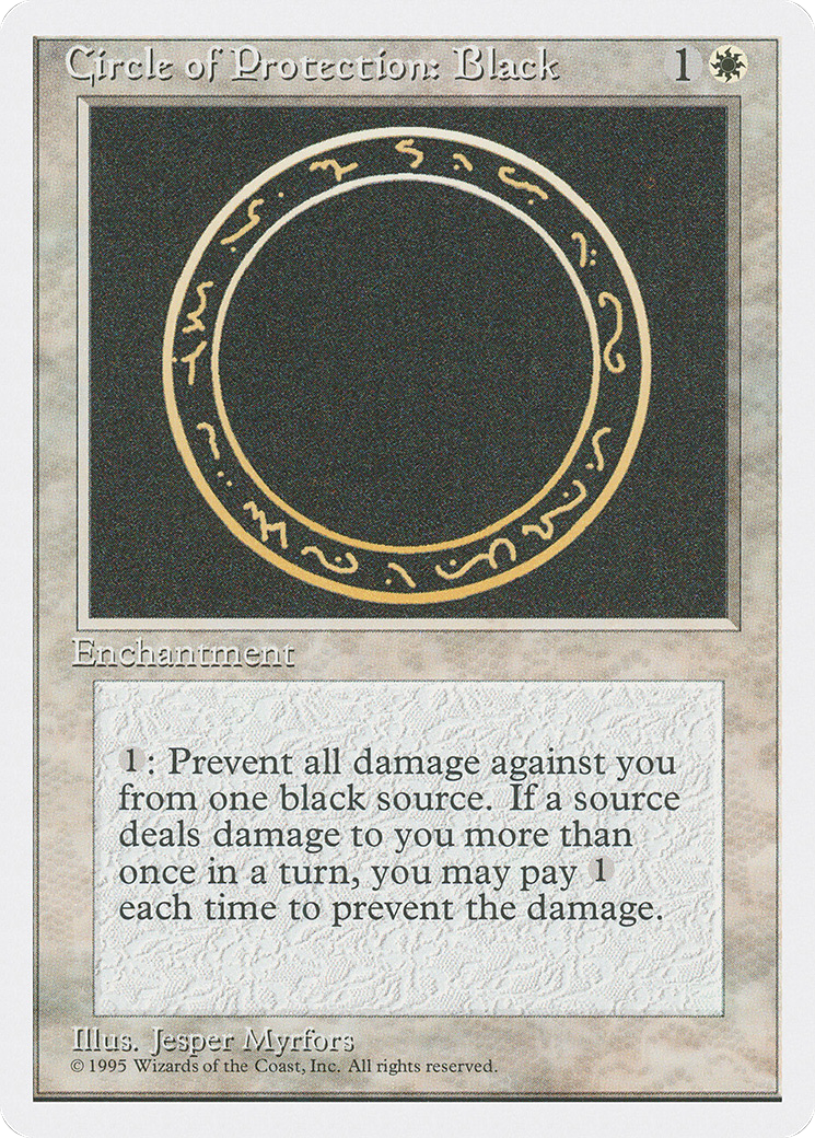 Circle of Protection: Black [4ED - N/A]