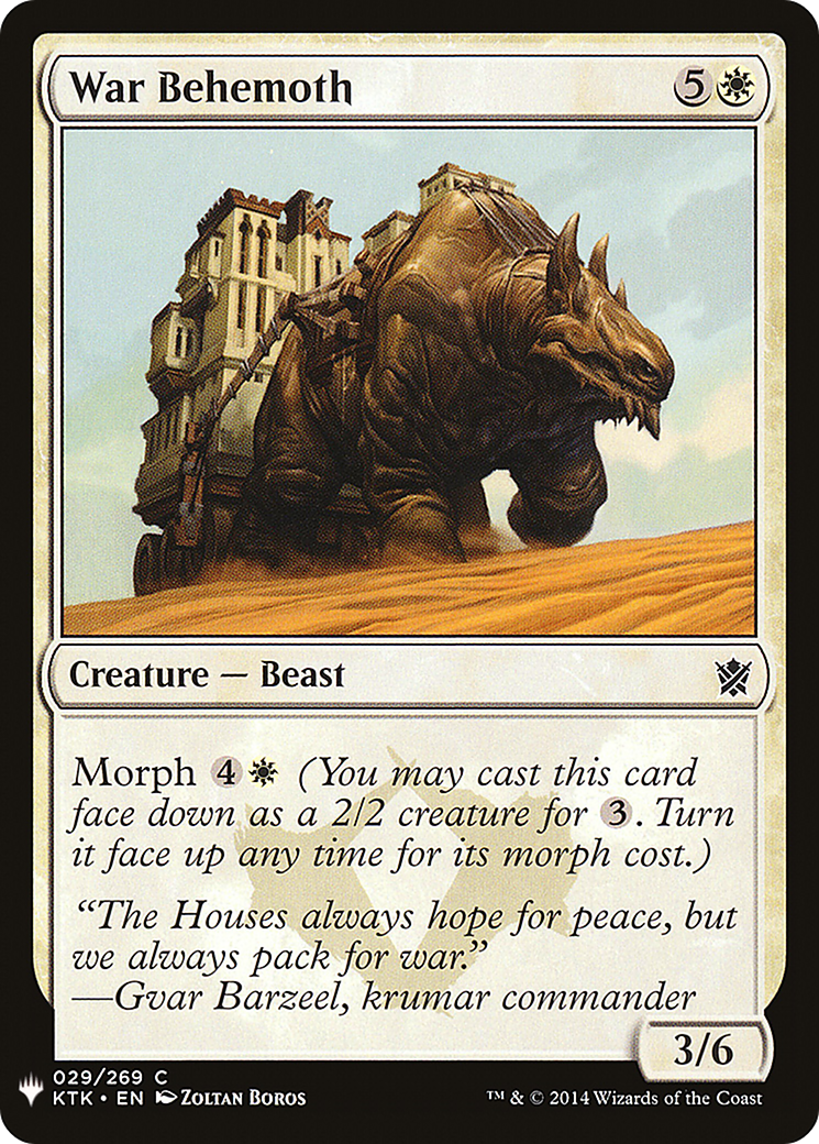 War Behemoth [LIST - 29]