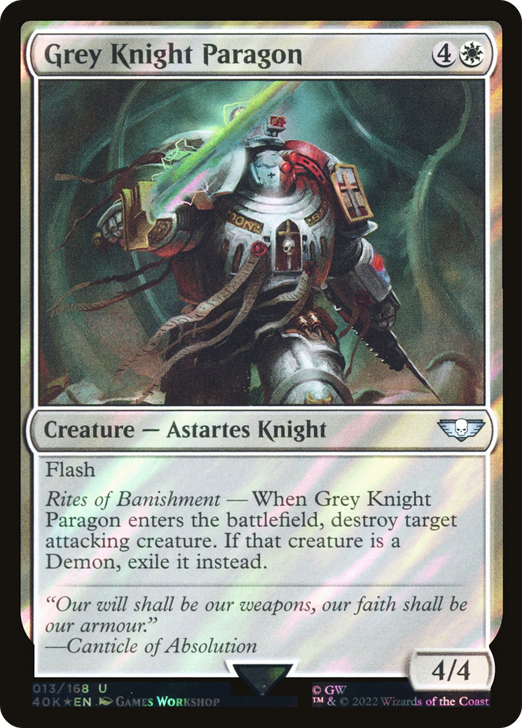 Grey Knight Paragon (Surge Foil) (40K-13★) - Warhammer 40,000 Commander Foil