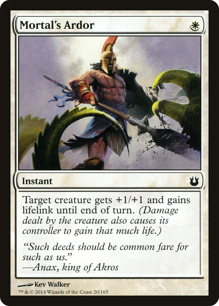 Mortal's Ardor (BNG-020) - Born of the Gods Foil