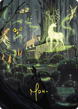 Primal Vigor // Primal Vigor (AWOE-074) - Wilds of Eldraine Art Series (Borderless) Foil
