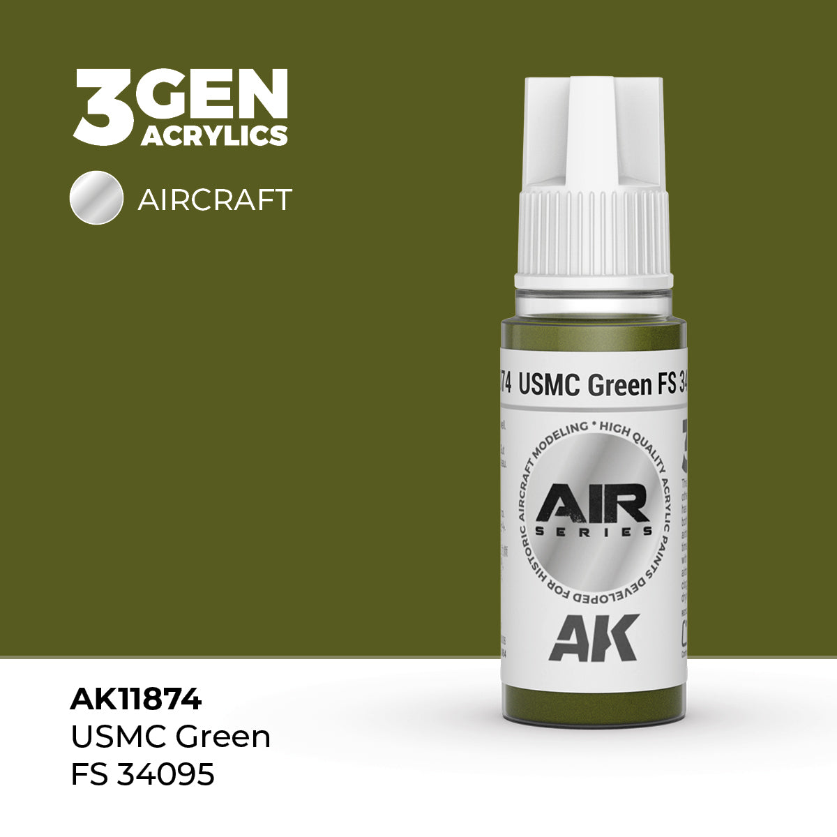 AK Interactive 3G Air - USMC Green FS 34095