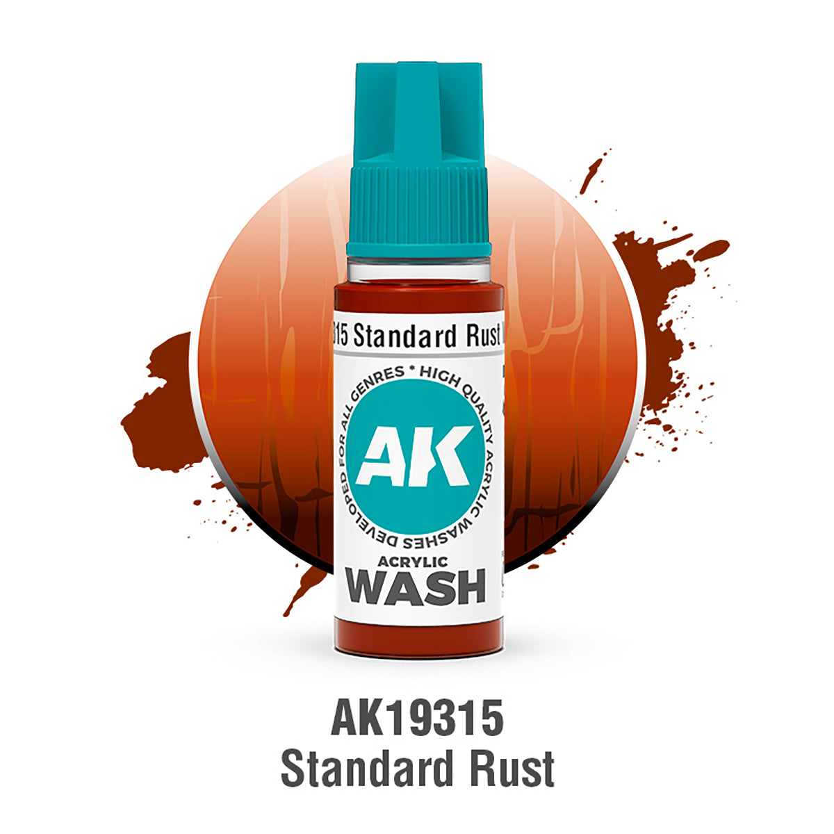 AK Interactive Standard Rust Acrylic Wash 18ml