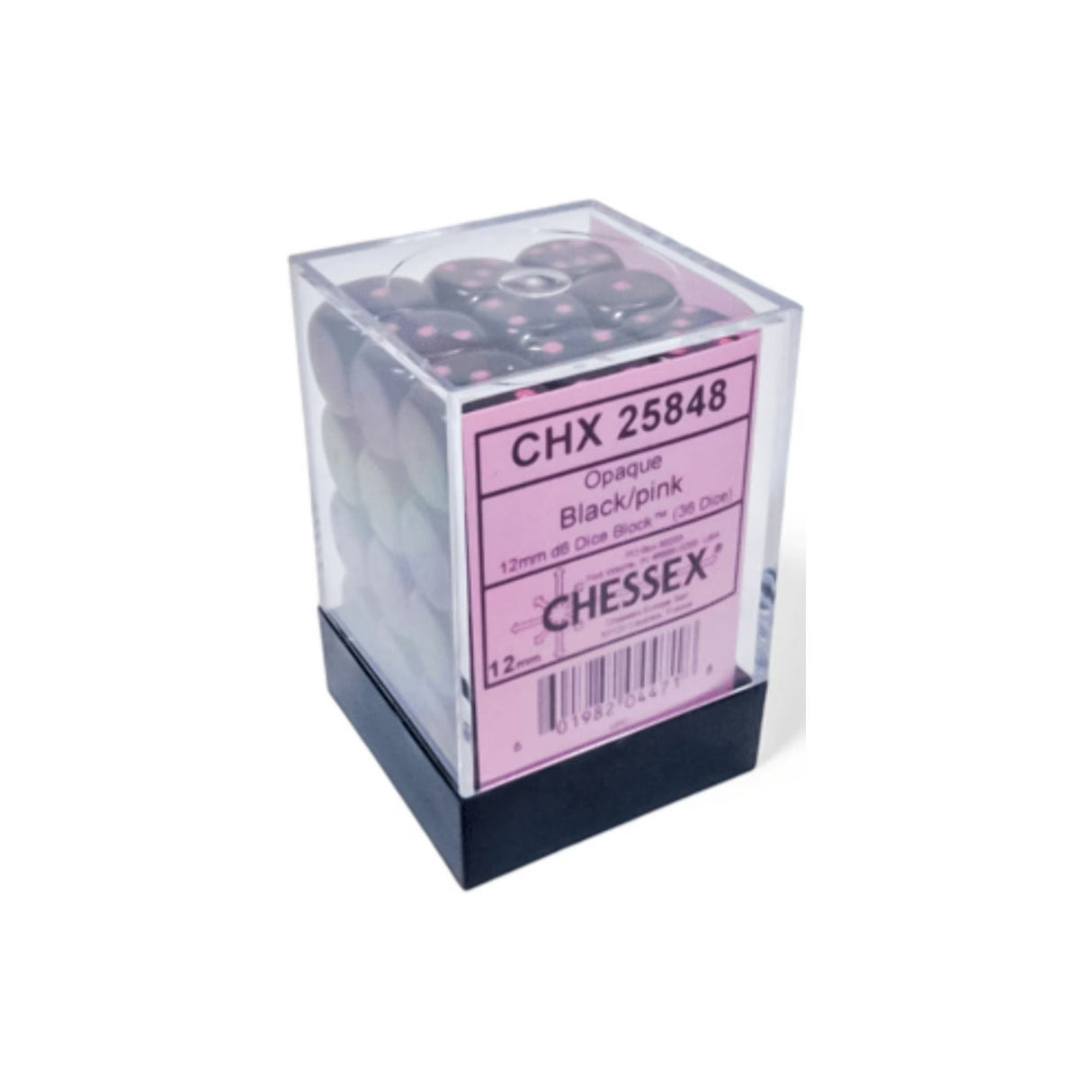 Cheesex®_12mm_d6_Opaque_Black/Pink