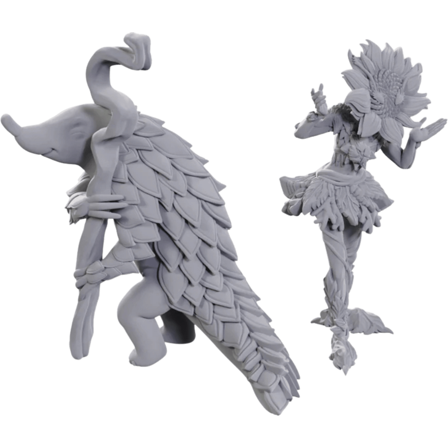 Pathfinder Battles Deep Cuts Unpainted Miniatures: Sunflower Leshy & Fruit Leshy