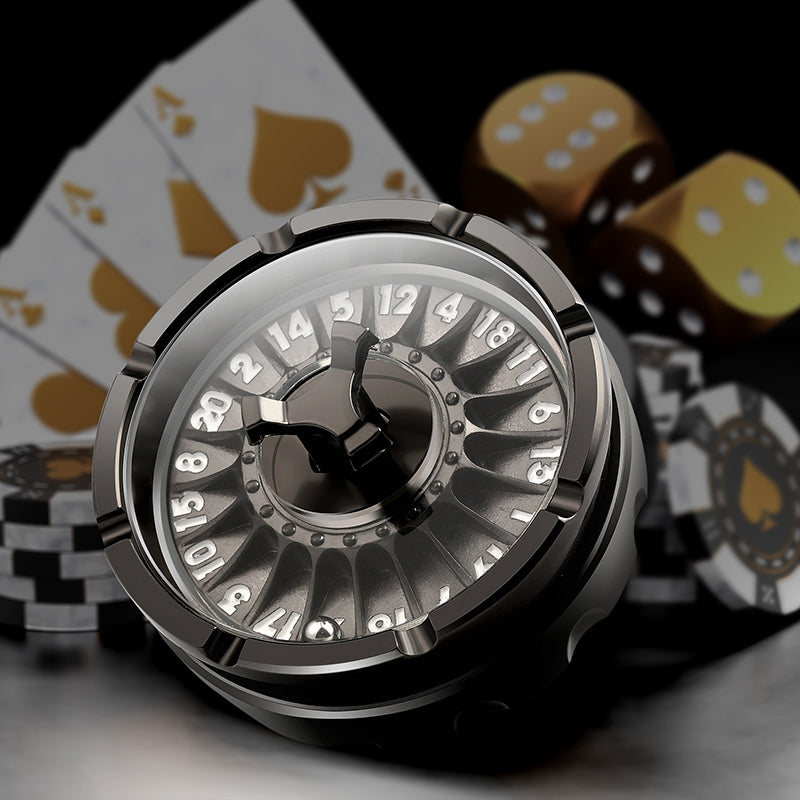 Roulette D20 [Gunmetal & White]